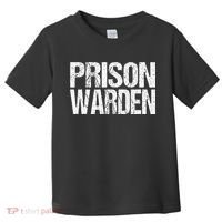 Prison Warden Police Officer Guard Lazy Halloween Toddler T-Shirt thumb 0