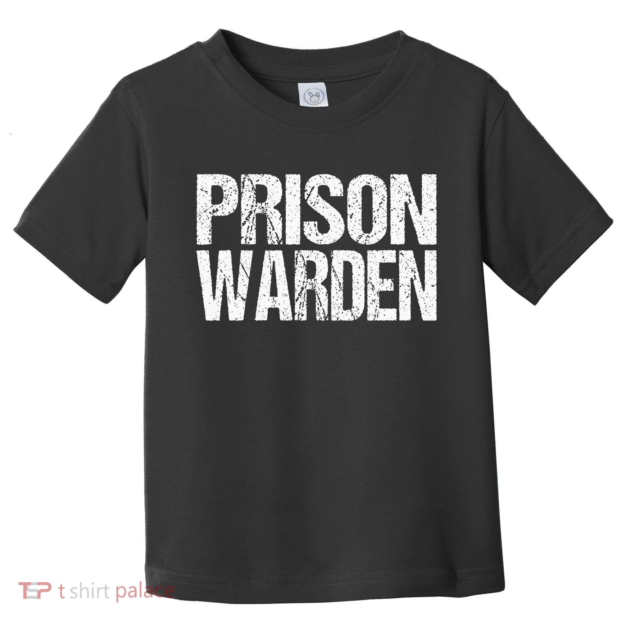 Prison Warden Police Officer Guard Lazy Halloween Toddler T-Shirt