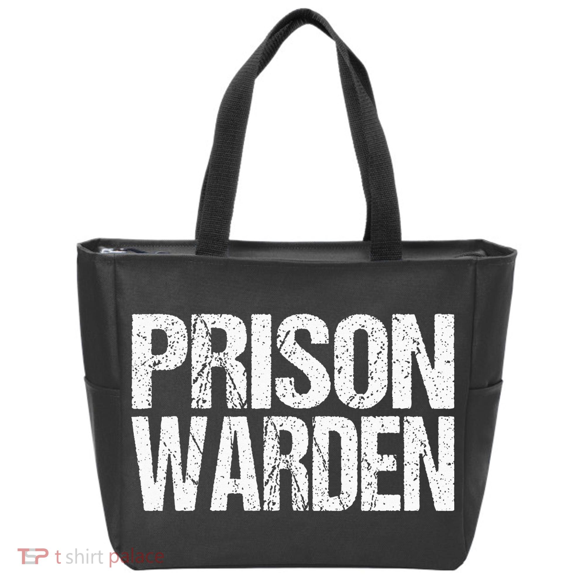 Prison Warden Police Officer Guard Lazy Halloween Tote Bag