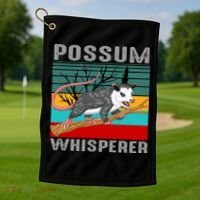 Possum Whisperer Golf Towel thumb 1