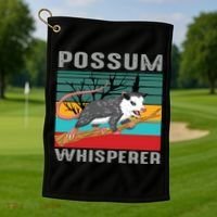Possum Whisperer Golf Towel thumb 1