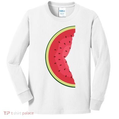 Palestine Watermelon Kids Long Sleeve Shirt