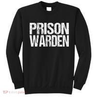 Prison Warden Police Officer Guard Lazy Halloween Costume Sweatshirt thumb 0