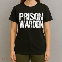 Prison Warden Police Officer Guard Lazy Halloween Costume T-Shirt thumb 4