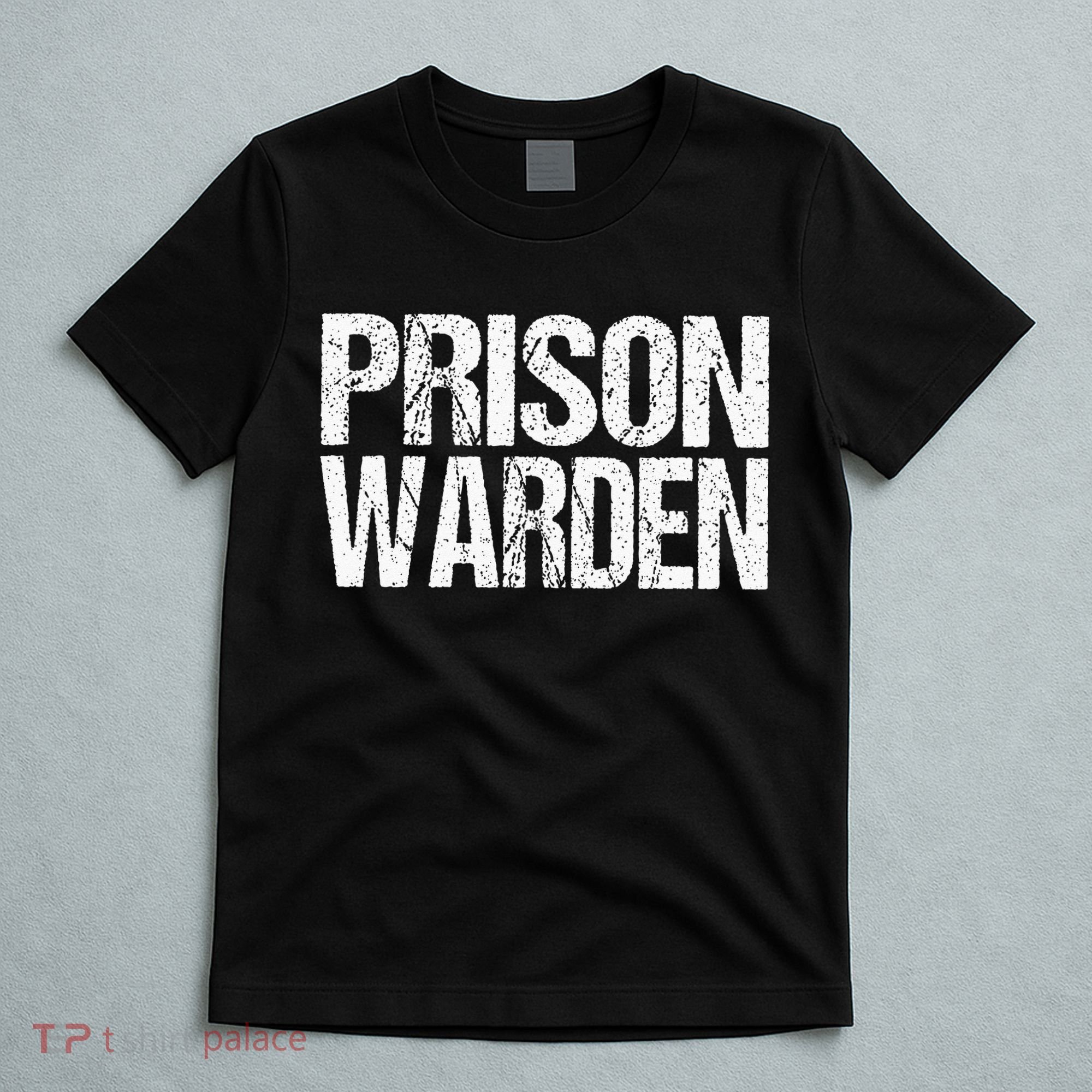 Prison Warden Police Officer Guard Lazy Halloween Costume T-Shirt
