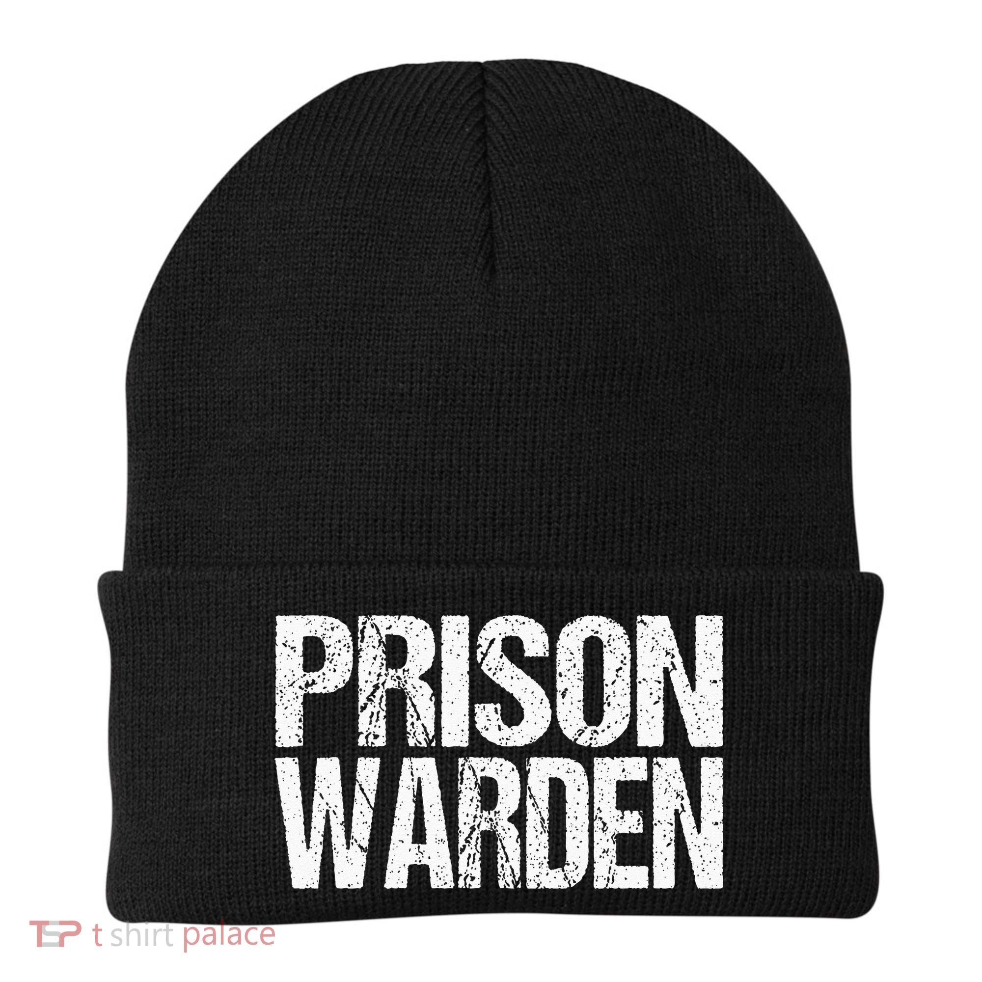 Prison Warden Police Officer Guard Lazy Halloween Costume Beanie