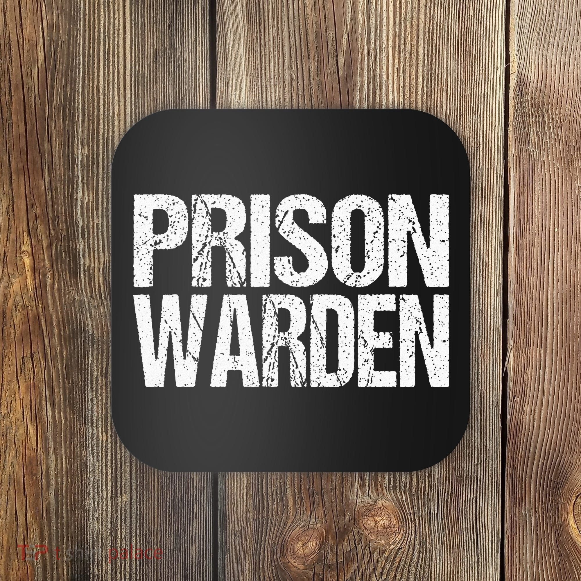 Prison Warden Police Officer Guard Lazy Halloween Costume Coaster