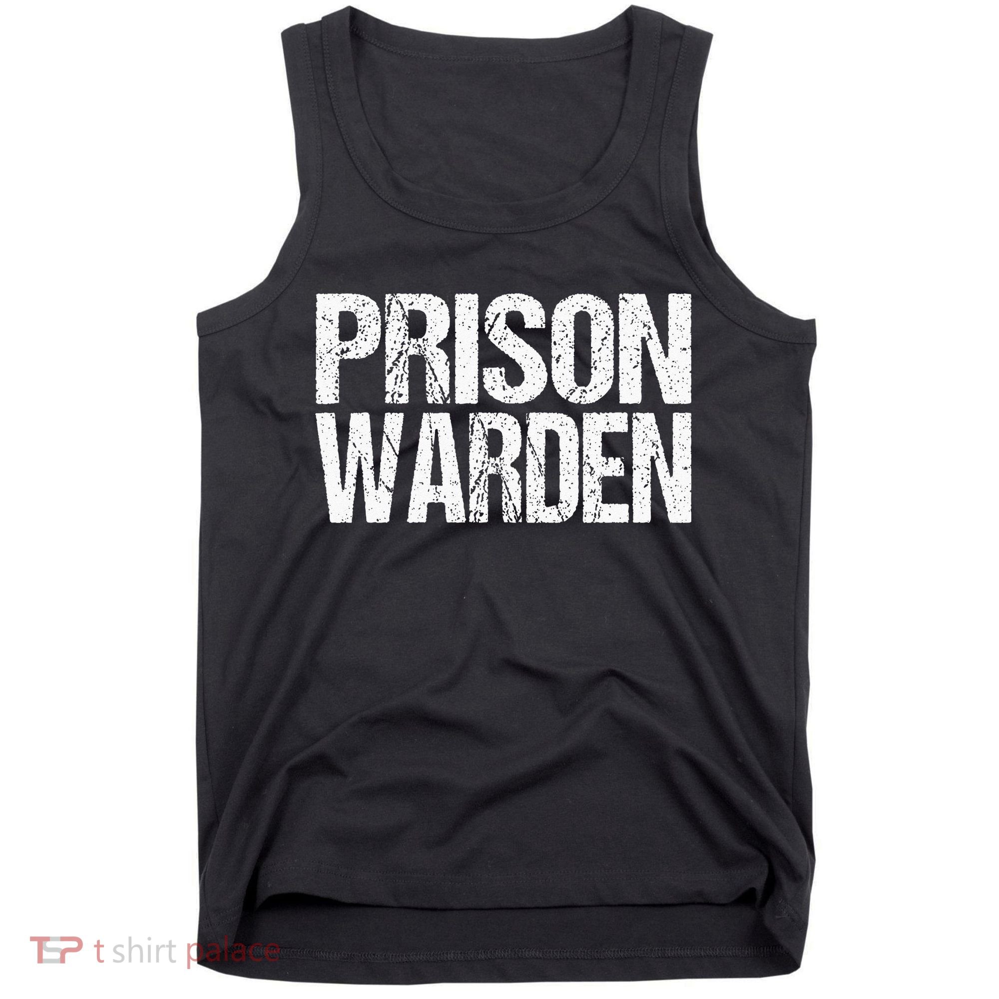 Prison Warden Police Officer Guard Lazy Halloween Costume Tank Top