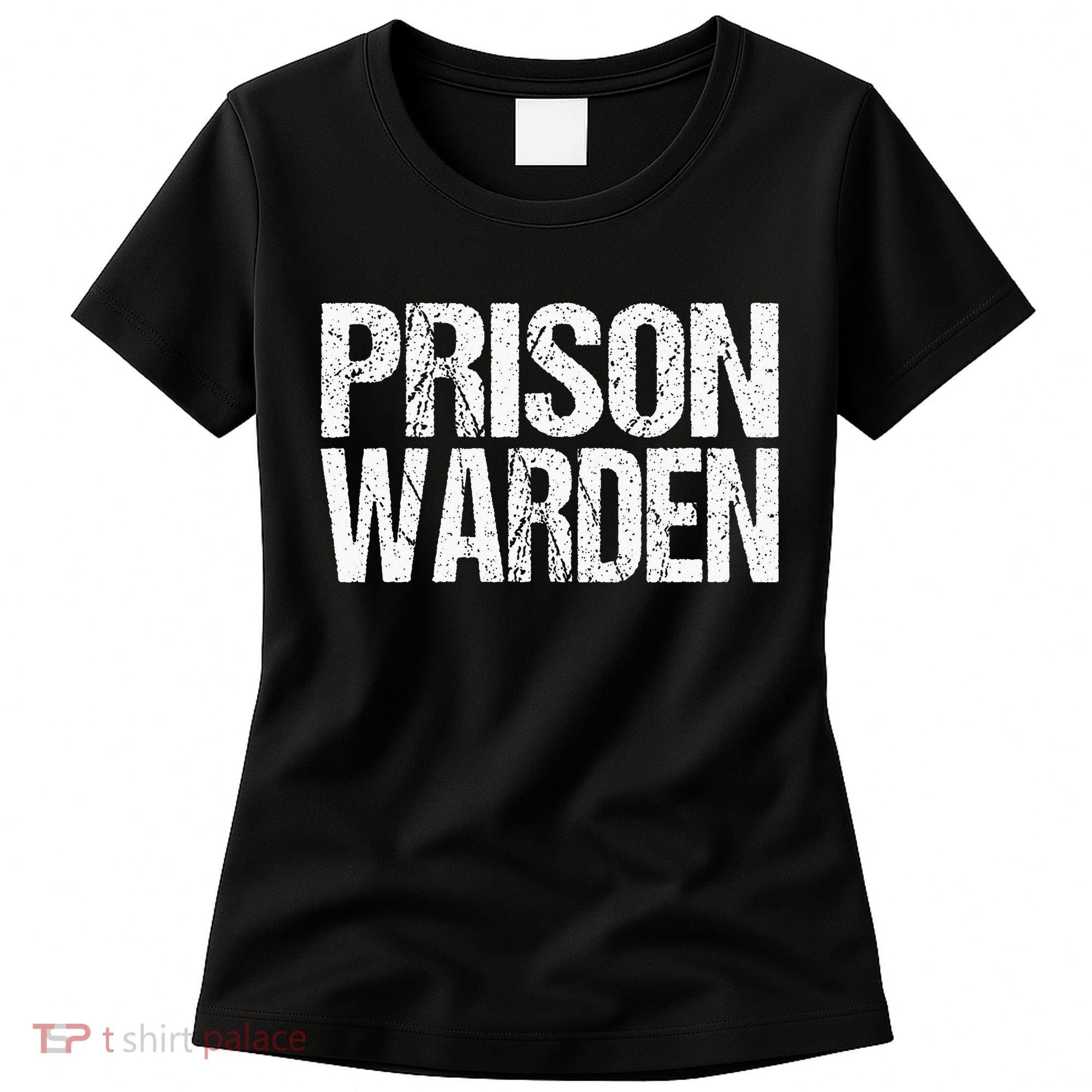 Prison Warden Police Officer Guard Lazy Halloween Costume Women's T-Shirt
