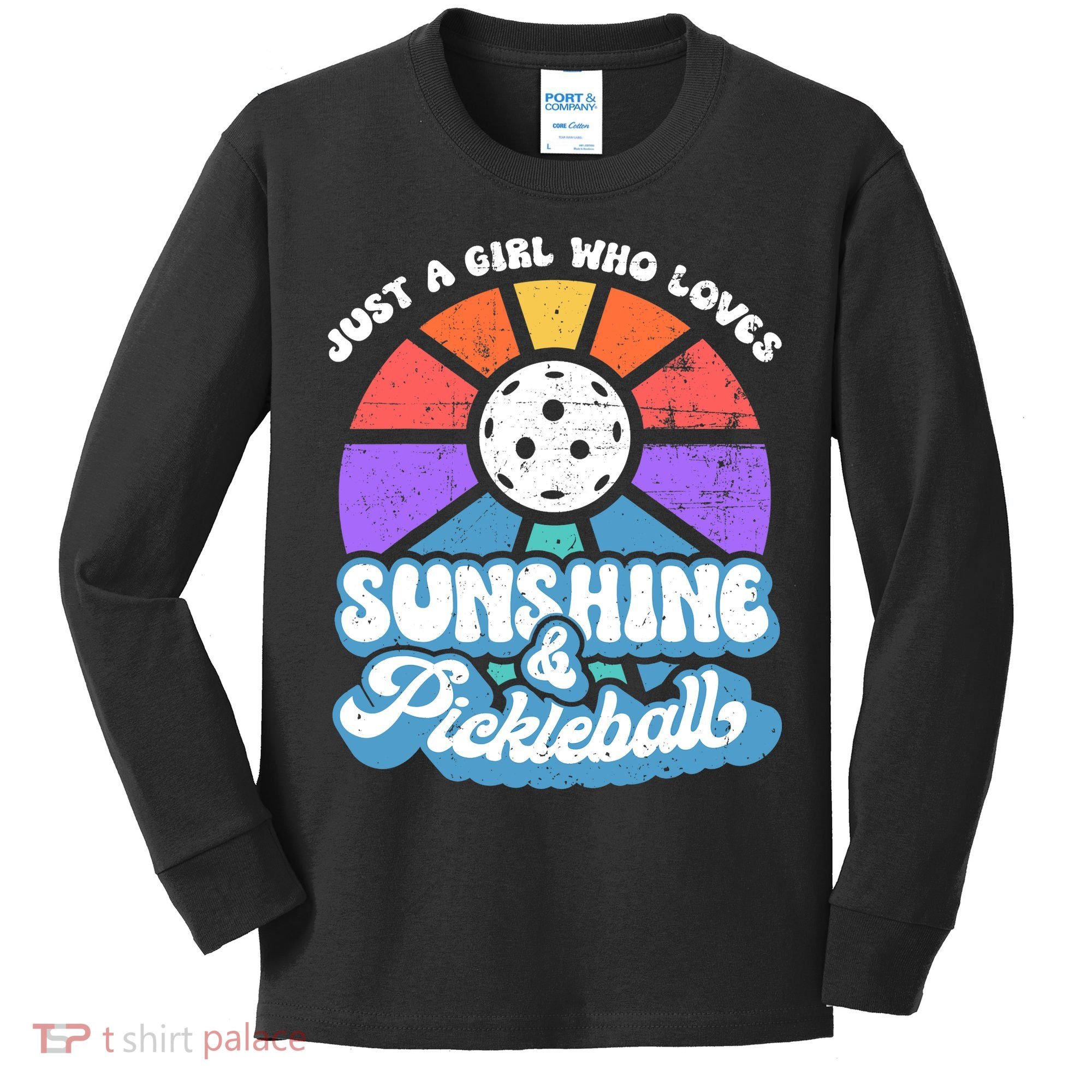 Pickleball, Wo Pickleball Tee, Pickleball Lover Kids Long Sleeve Shirt