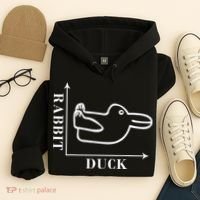 Philosophy Wittgenstein Rabbit Duck Illusion Hoodie thumb 4