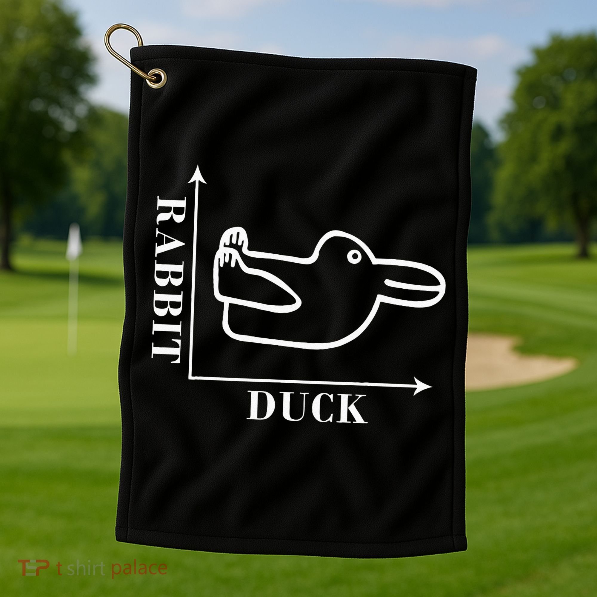 Philosophy Wittgenstein Rabbit Duck Illusion Golf Towel