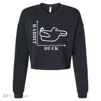Philosophy Wittgenstein Rabbit Duck Illusion Cropped Pullover Crew thumb 0