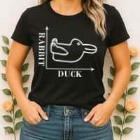 Philosophy Wittgenstein Rabbit Duck Illusion Women's T-Shirt thumb 2