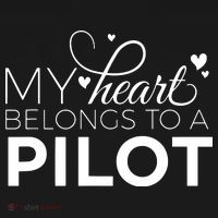 Pilot Wife Shirts My Heart Belongs To A Pilot Pilot Gift Mousepad thumb 1