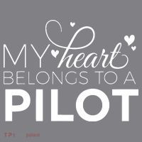 Pilot Wife Shirts My Heart Belongs To A Pilot Pilot Gift T-Shirt thumb 5