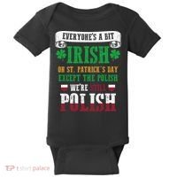 Polish We're Still Polish On St. Patrick's Day Baby Bodysuit thumb 0
