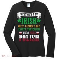 Polish We're Still Polish On St. Patrick's Day Women's Long Sleeve Shirt thumb 0