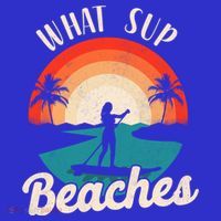 Paddleboard What Sup Beaches Girl Vintage Retro Sunset Gift T-Shirt thumb 7