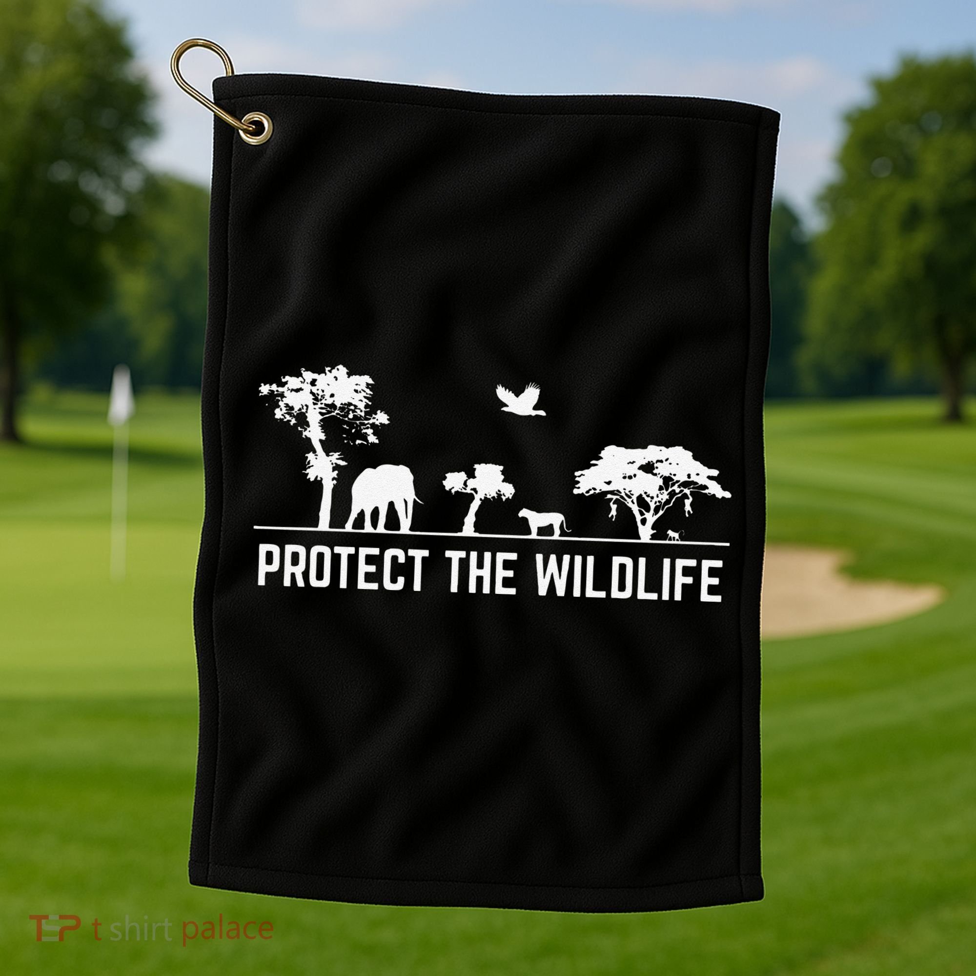 Protect Wildlife Safari Animal Conservancy Nature Earth Day Golf Towel
