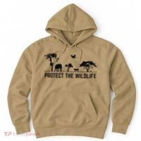 Protect Wildlife Safari Animal Conservancy Nature Earth Day Hoodie thumb 0