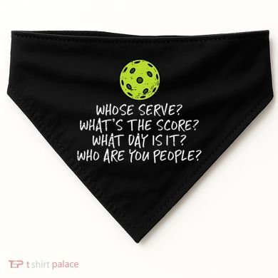 Pickleball Whose Serve Whats Score Pickle Ball USA-Made Doggie Bandana