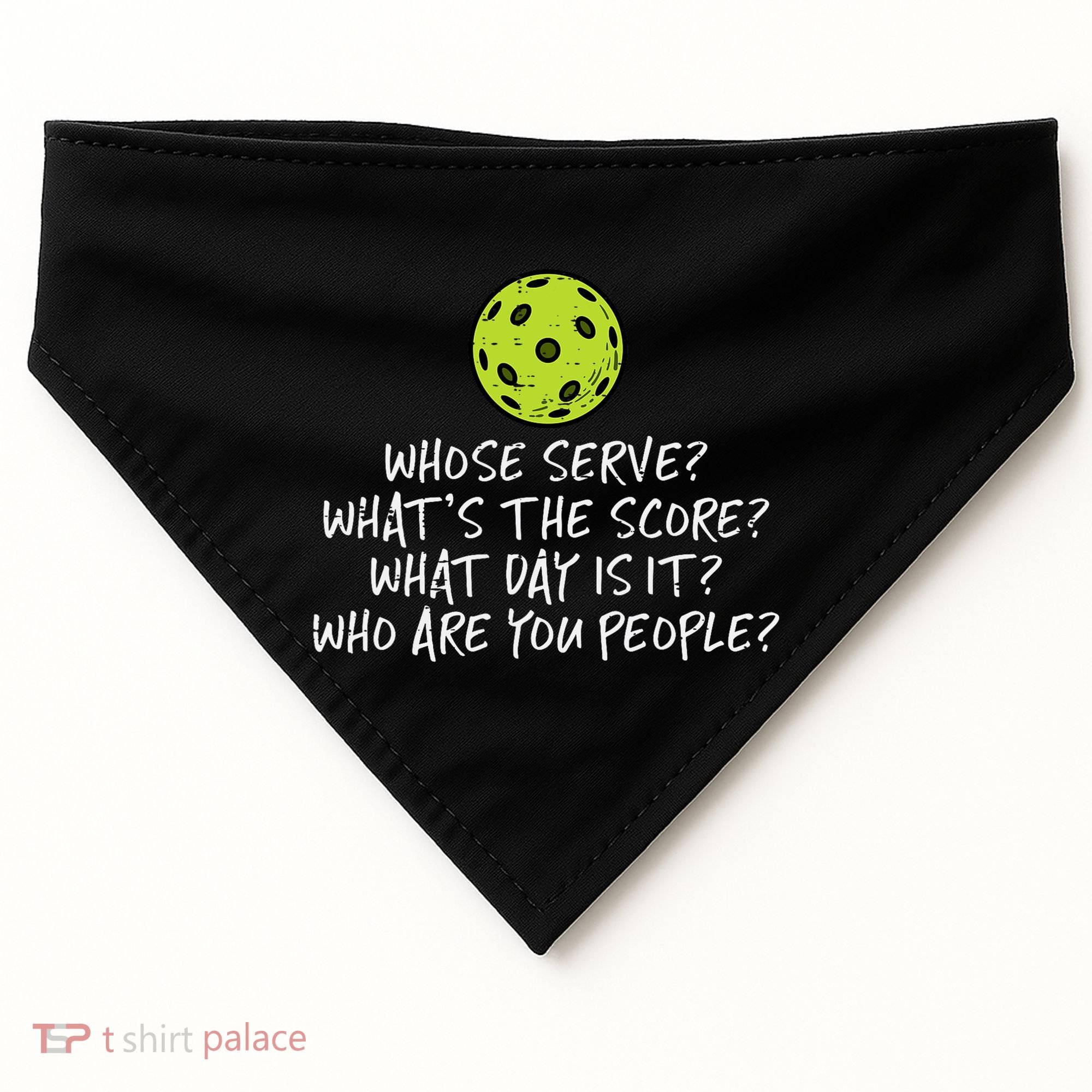 Pickleball Whose Serve Whats Score Pickle Ball USA-Made Doggie Bandana