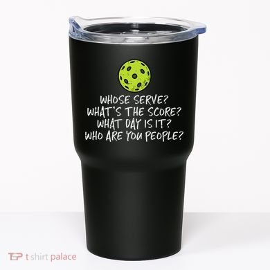 Pickleball Whose Serve Whats Score Pickle Ball Tumbler