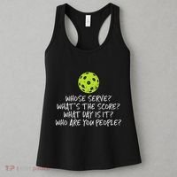 Pickleball Whose Serve Whats Score Pickle Ball Women's Tank Top thumb 3