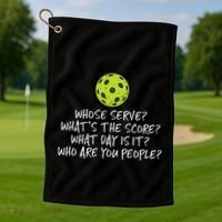 Pickleball Whose Serve Whats Score Pickle Ball Golf Towel thumb 1