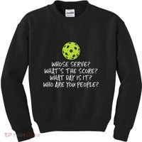 Pickleball Whose Serve Whats Score Pickle Ball Kids Sweatshirt thumb 0