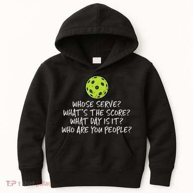 Pickleball Whose Serve Whats Score Pickle Ball Kids Hoodie