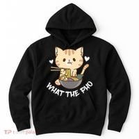 Pho What The Pho Cute Cat Vietnamese Food Pho Soup Ra Hoodie thumb 0