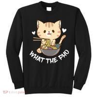 Pho What The Pho Cute Cat Vietnamese Food Pho Soup Ra Sweatshirt thumb 0