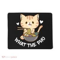 Pho What The Pho Cute Cat Vietnamese Food Pho Soup Ra Mousepad thumb 0