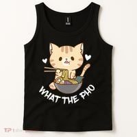 Pho What The Pho Cute Cat Vietnamese Food Pho Soup Ra Tank Top thumb 2