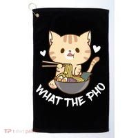 Pho What The Pho Cute Cat Vietnamese Food Pho Soup Ra Golf Towel thumb 0