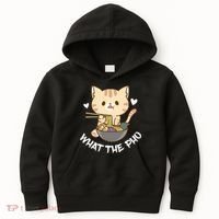 Pho What The Pho Cute Cat Vietnamese Food Pho Soup Ra Kids Hoodie thumb 0