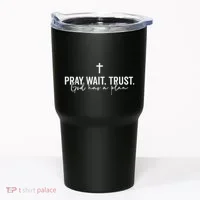 Pray Wait Trust God Has A Plan Tumbler thumb 0