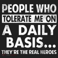 People Who Tolerate Me On A Daily Basis Sarcastic Graphic Novelty Funny Beanie thumb 2