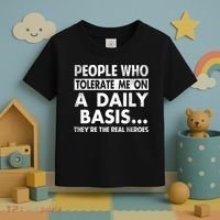 People Who Tolerate Me On A Daily Basis Sarcastic Graphic Novelty Funny Toddler T-Shirt thumb 3