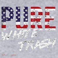 Pure White Trash Funny Redneck American Flag Women's Sweatshirt thumb 2