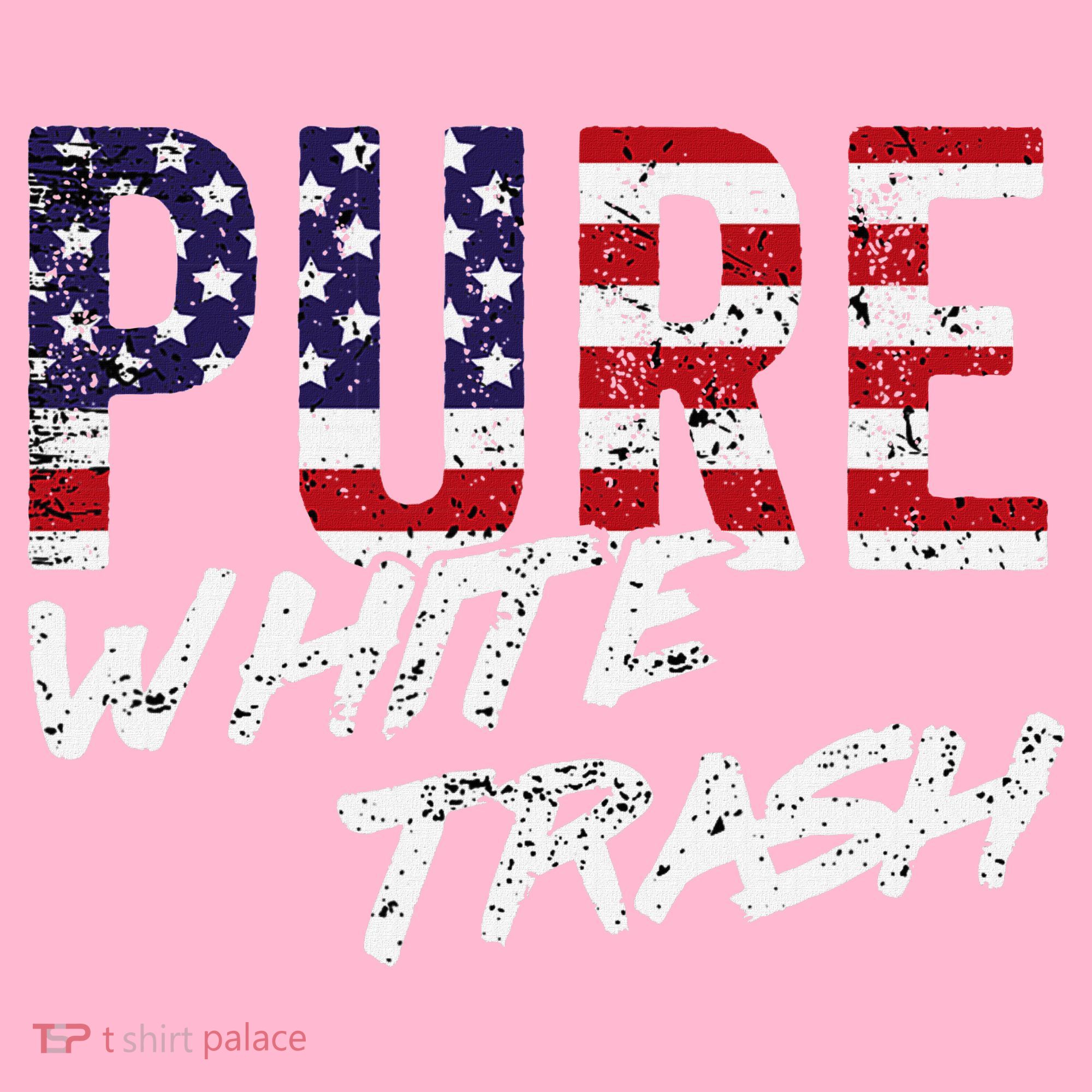 Pure White Trash Funny Redneck American Flag Coaster