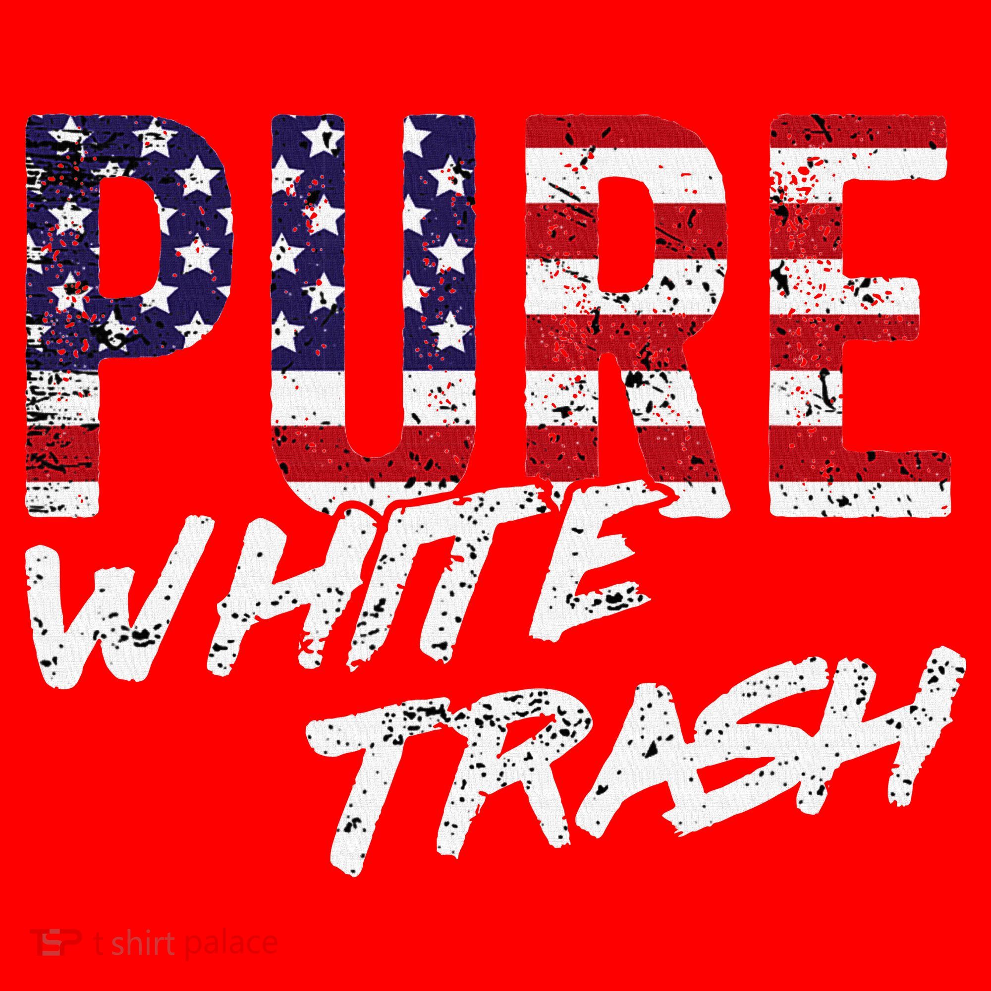 Pure White Trash Funny Redneck American Flag Santa Hat