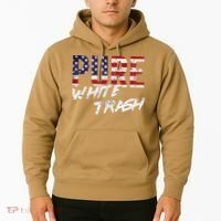 Pure White Trash Funny Redneck American Flag Hoodie thumb 2
