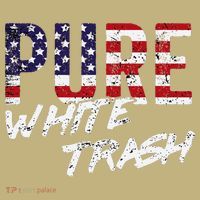 Pure White Trash Funny Redneck American Flag Long Sleeve Shirt thumb 2