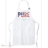Pure White Trash Funny Redneck American Flag Apron thumb 0