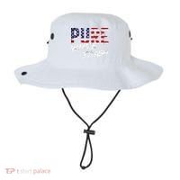Pure White Trash Funny Redneck American Flag Bucket Hat thumb 0
