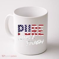 Pure White Trash Funny Redneck American Flag Coffee Mug thumb 0