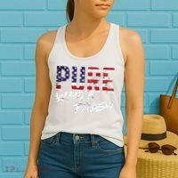 Pure White Trash Funny Redneck American Flag Women's Tank Top thumb 2